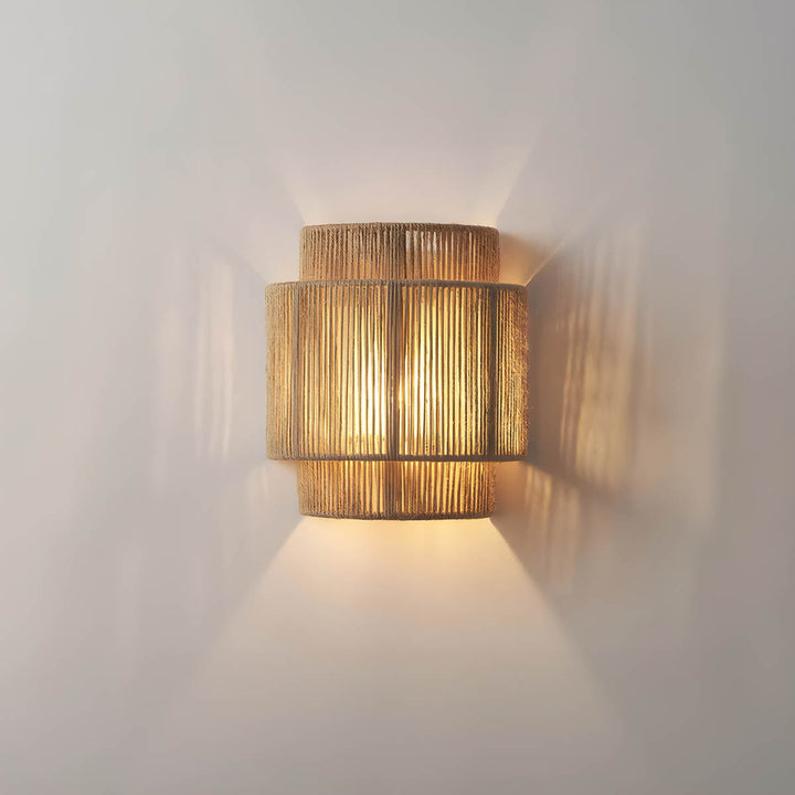 Vägglampa Rustik Naturlig Rep Inomhuslampa