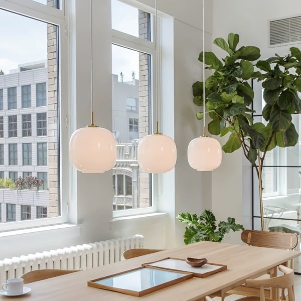 Pendellampa Opalglas Modern Taklampa