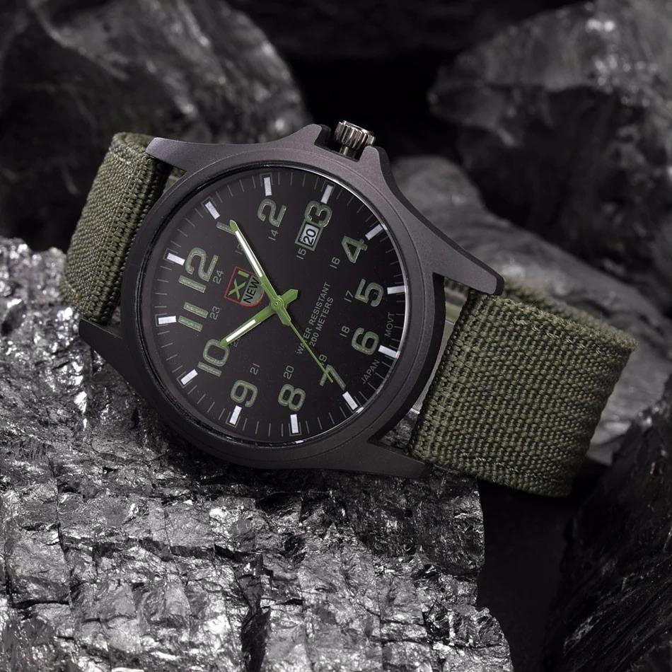 Militärstil Vattentät Analog Armbandsur