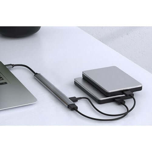 7-Portars USB-Hub i Aluminium – USB 3.2 Snabbladdning &amp; Plug-and-Play Funktion
