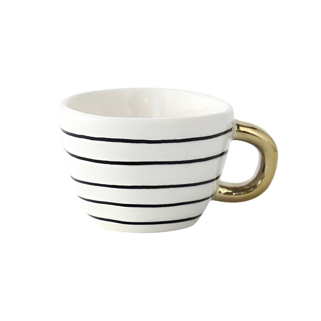 Keramikkopp med geometrisk design – Stilfull og moderne | Ideell for kaffe eller te