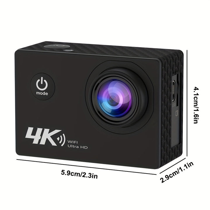 Actionkamera 4K Vattentät med WiFi-kontroll