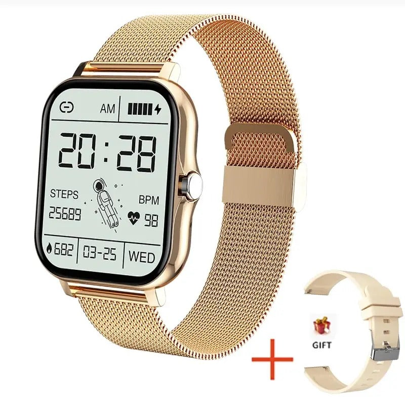 Digital Smart Watch för Män &amp; Kvinnor Med Bluetooth Samtal, Full Touch Skärm, Fitness &amp; Sport Tracker