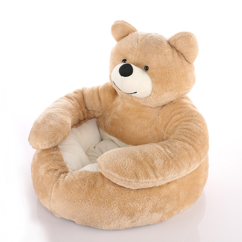 Cozy Bear Kattsoffa Mjuk Kramig Bedårande Kerseymer Tyg