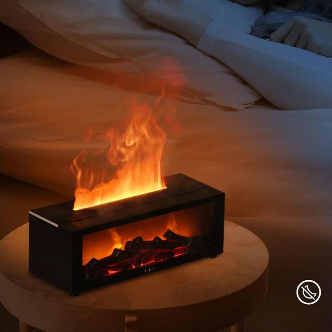 Luftrenare med flammande effekt och aromdiffusor