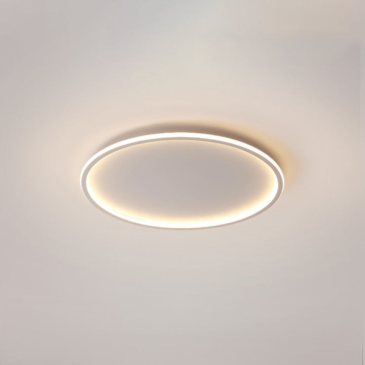 Ultra-tunn modern taklampa | Flush Mount LED för låga tak | Rund &amp; dimbar