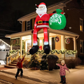 Royaleva Giant 8FT LED Klättrande Santa Uppblåsbar Premium Utomhus Juldekoration