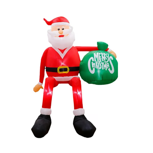Royaleva Giant 8FT LED Klättrande Santa Uppblåsbar Premium Utomhus Juldekoration