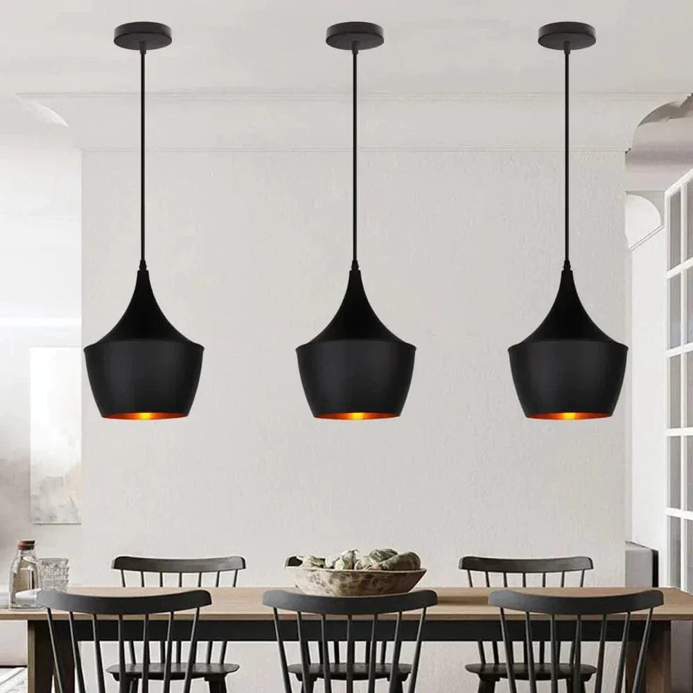 Industriell LED Hänglampa Svart