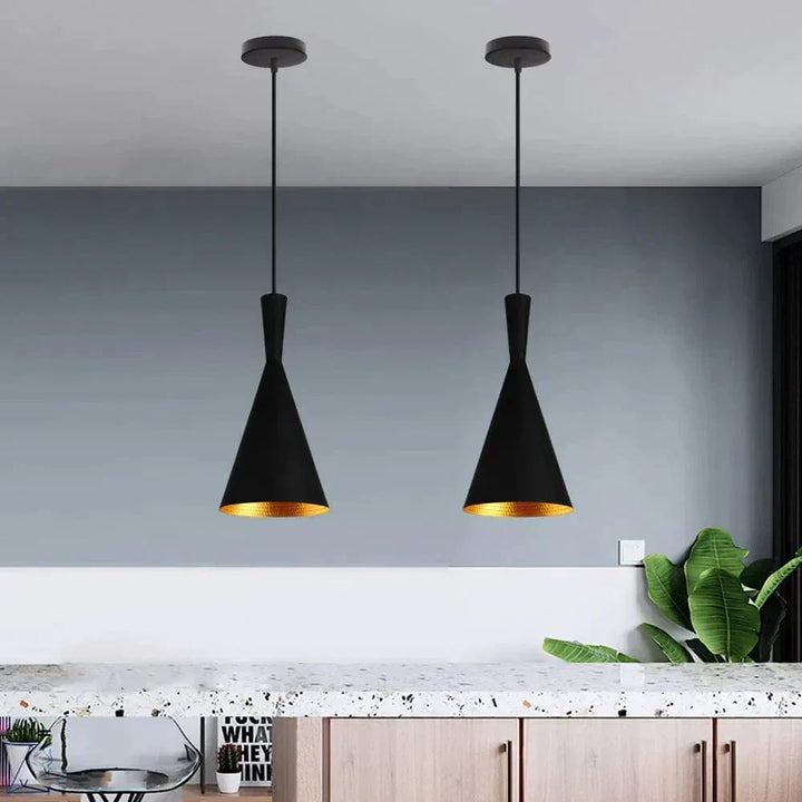 Industriell LED Hänglampa Svart