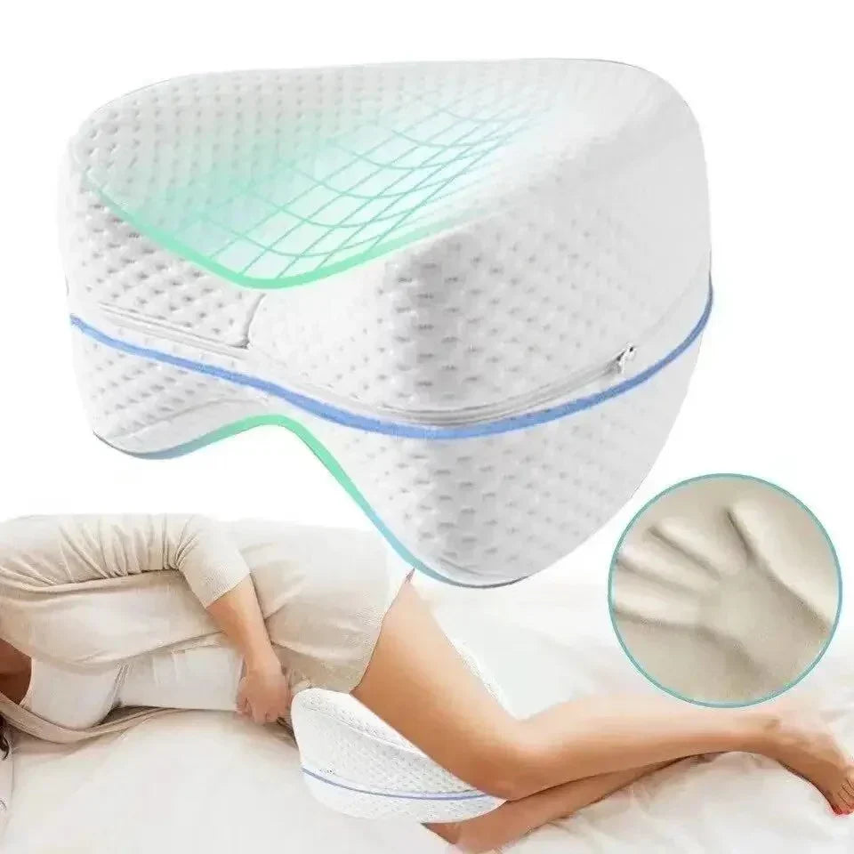 Orthopediskt knäkudde för sidoliggan – Ergonomisk benkudde med minnesskum för bättre sömn