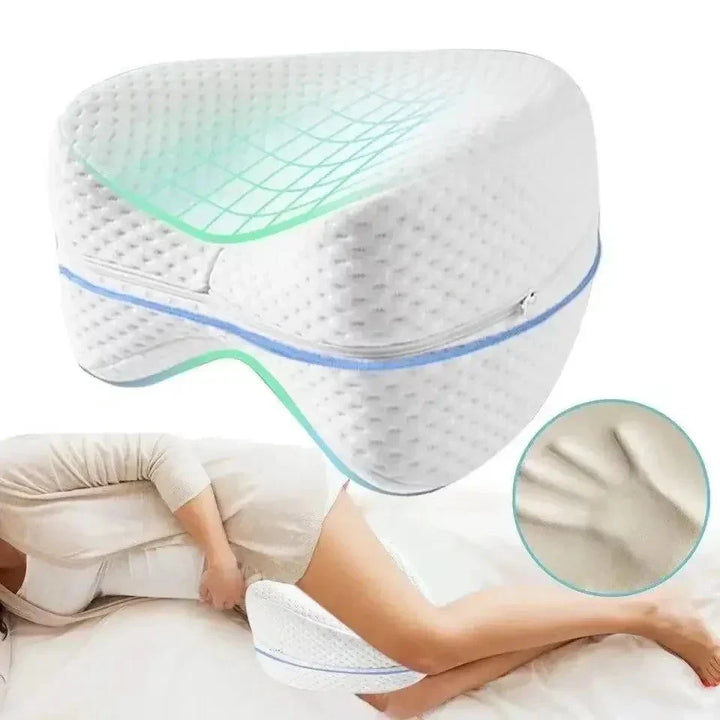 Orthopediskt knäkudde för sidoliggan – Ergonomisk benkudde med minnesskum för bättre sömn