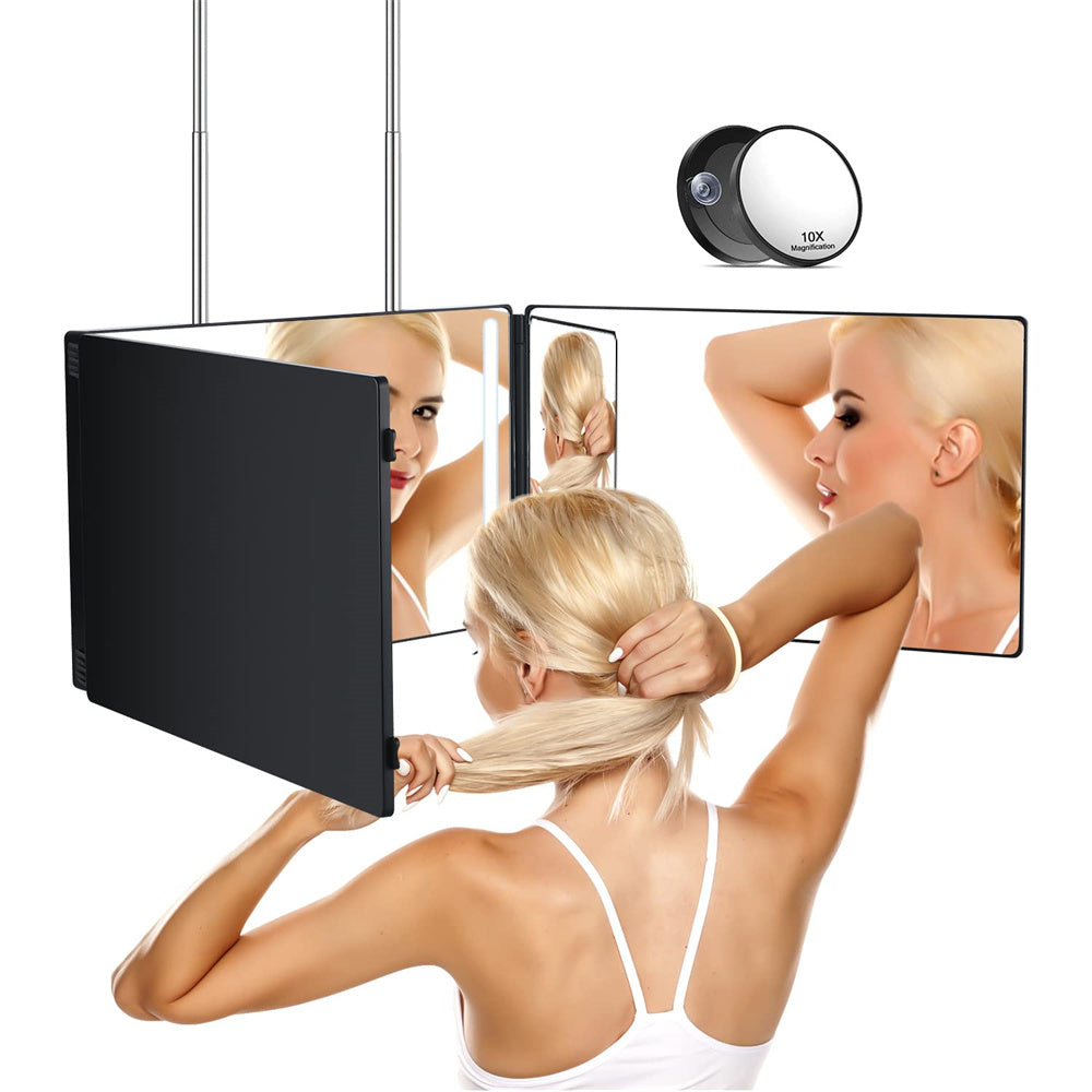 Makeup Spegel med LED-lampor och 360-graders vy