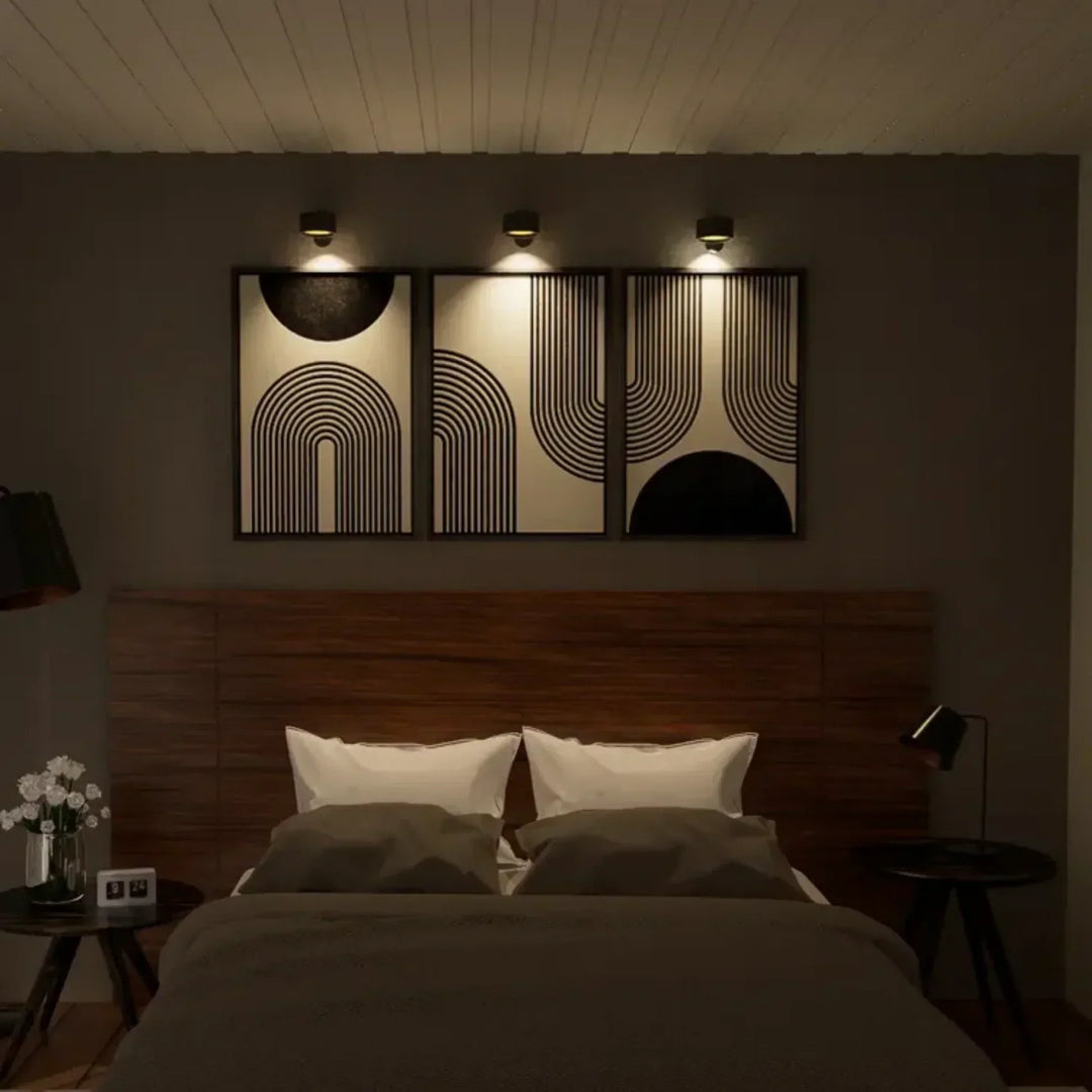 Lumora Spotlight Trådlös Vägglampa – Uppladdningsbar, 360° Rotera &amp; Dimmbar LED-lampa