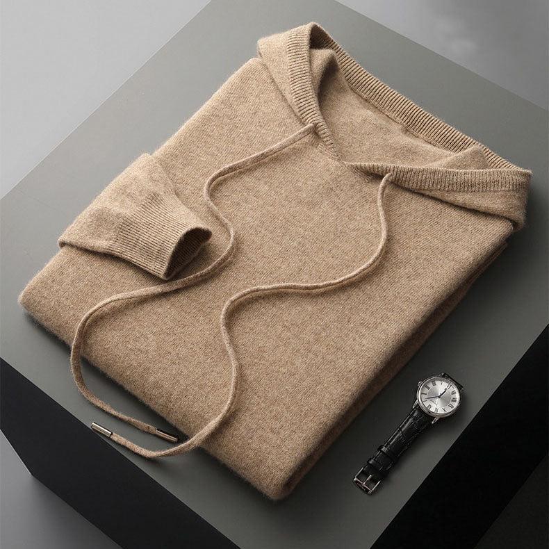 Merinoull Hoodie för Män med Mjuk Finish