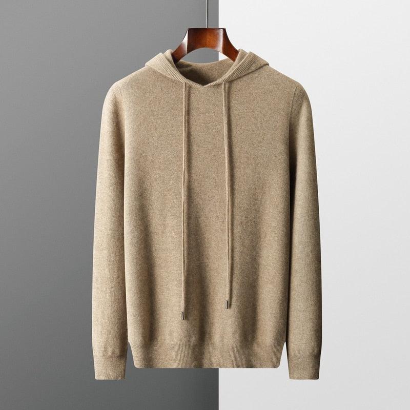 Merinoull Hoodie för Män med Mjuk Finish