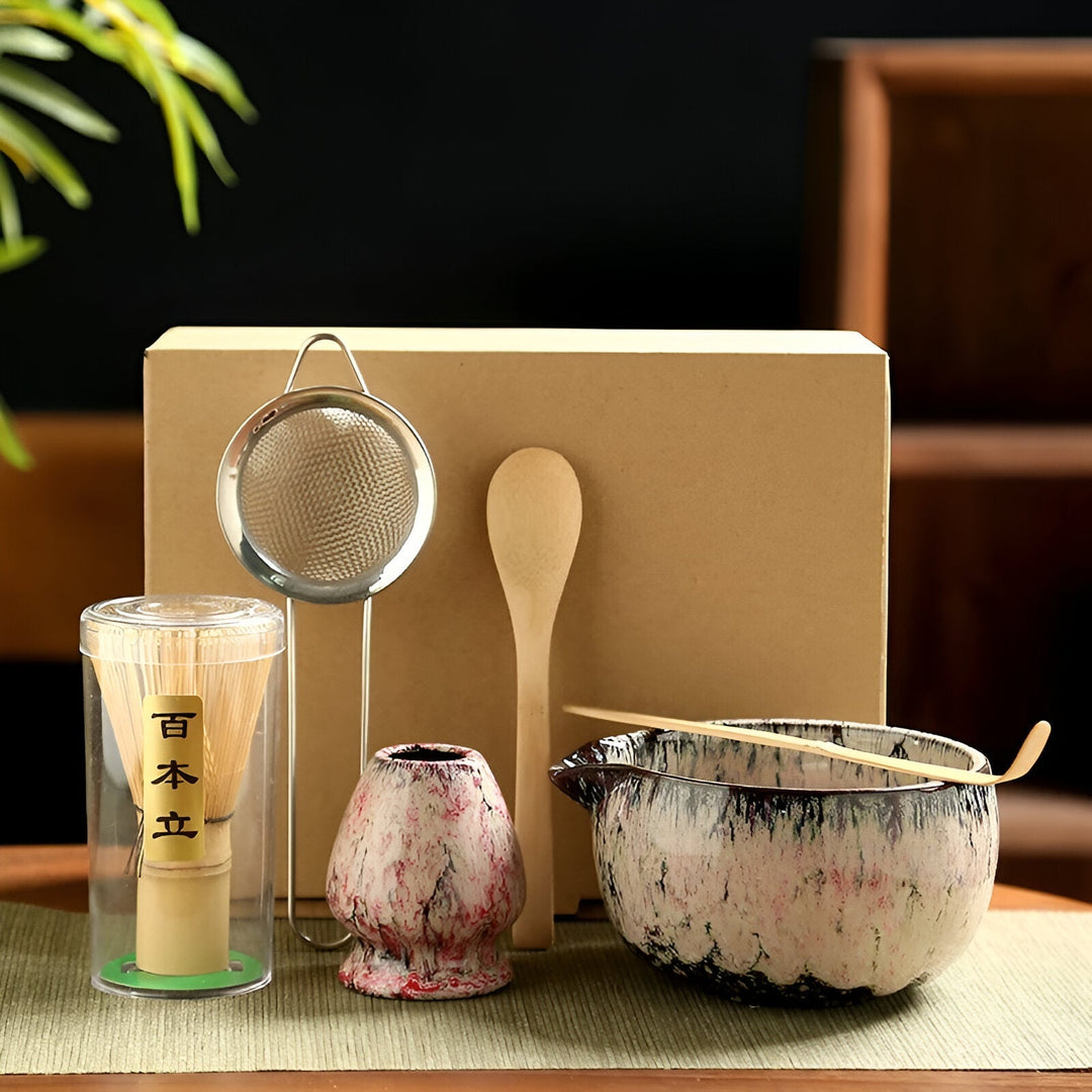 Matcha-te-set – 6-delat tillbehör för traditionell beredning | Hög kvalitet och autentisk