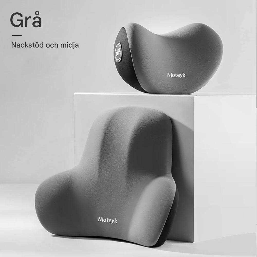 Travilo – Ergonomisk Nack- och Ryggkudde för Bilresor | Anpassningsbar Komfort i Varje Sits