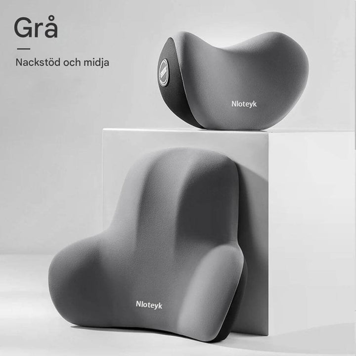 Travilo – Ergonomisk Nack- och Ryggkudde för Bilresor | Anpassningsbar Komfort i Varje Sits