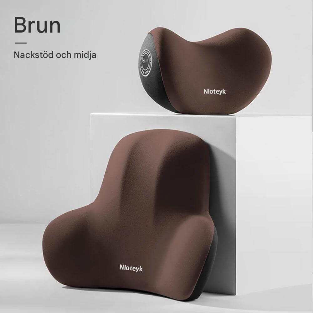 Travilo – Ergonomisk Nack- och Ryggkudde för Bilresor | Anpassningsbar Komfort i Varje Sits