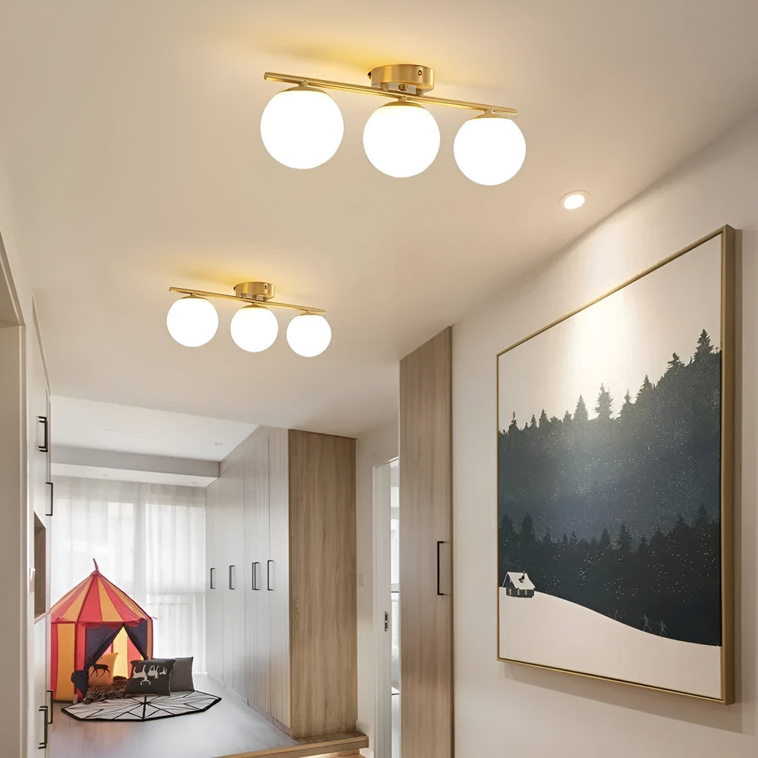LED-taklampa i glas – Nordisk design | För vardagsrum &amp; sovrum