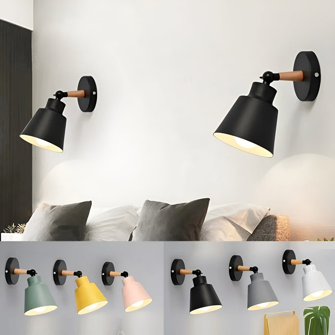 LED Vägglampa i massivt trä – Minimalistisk design för sovrum och hall