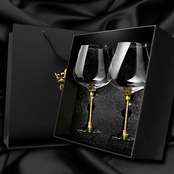 Kristallglas i 2-pack – Eleganta vinglas | Höga &amp; Lyxiga för fester &amp; evenemang