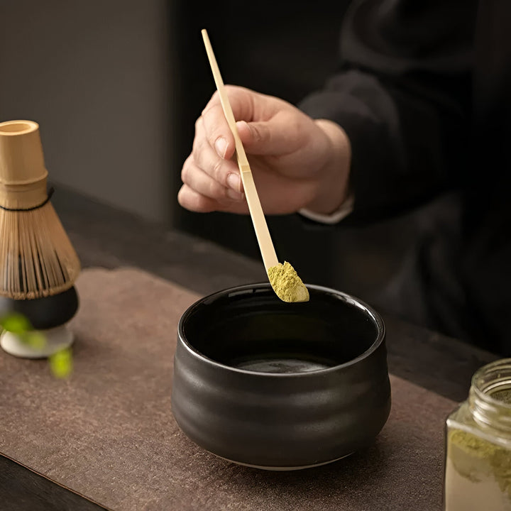 Matcha Te-set – 4-delar med bambuvisp | För traditionell teceremoni