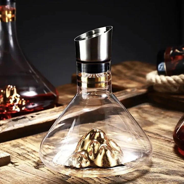 Kristallwhisky-vinkaraff – Handgjord och blyfri | 1500 ml karaff för bar och hem