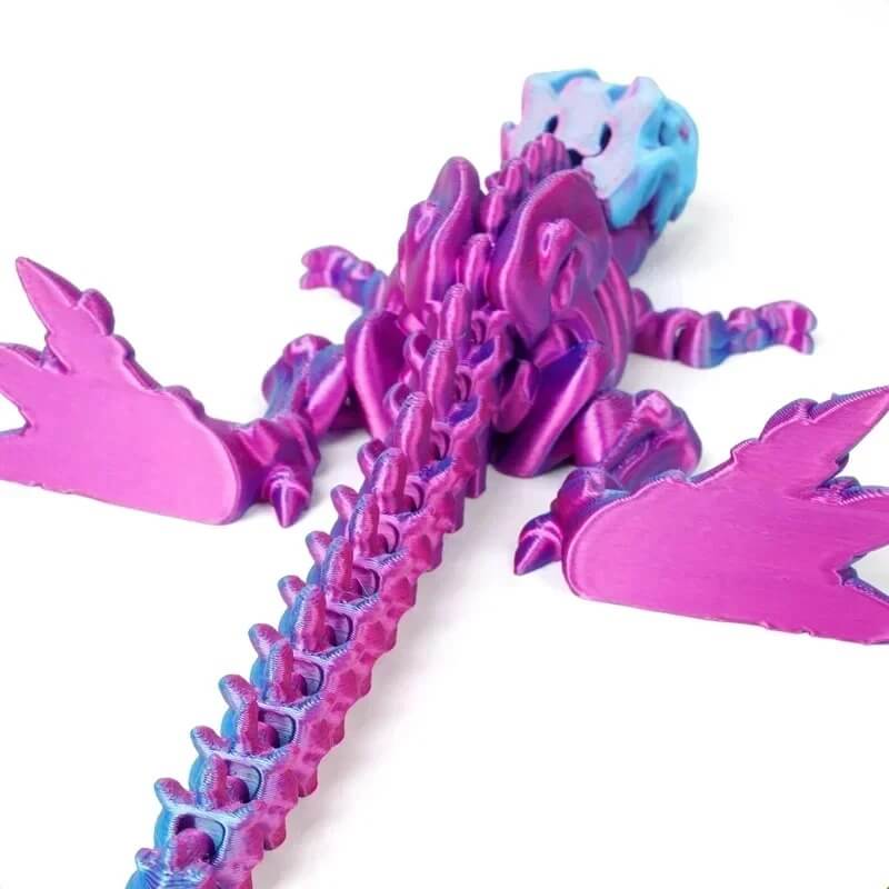 DinoFlex - Rörlig 3D-printad Dinosauriemodell för Lek och Dekor