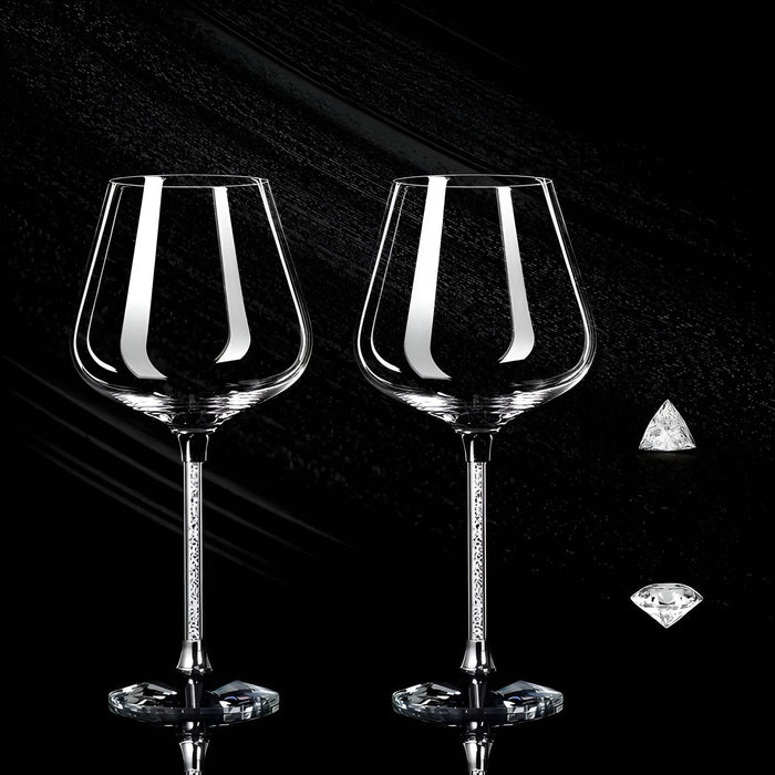 Kristallglas i 2-pack – Eleganta vinglas | Höga & Lyxiga för fester & evenemang