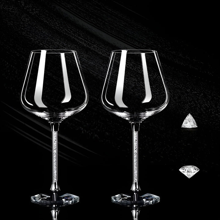 Kristallglas i 2-pack – Eleganta vinglas | Höga &amp; Lyxiga för fester &amp; evenemang