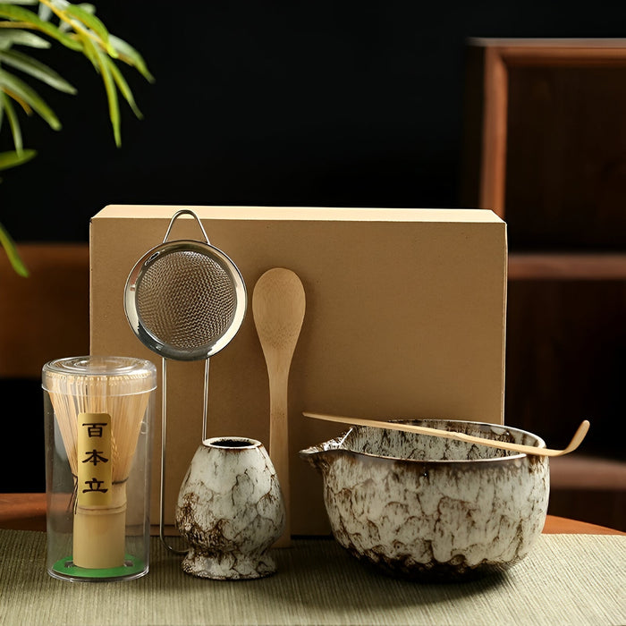 Matcha-te-set – 6-delat tillbehör för traditionell beredning | Hög kvalitet och autentisk
