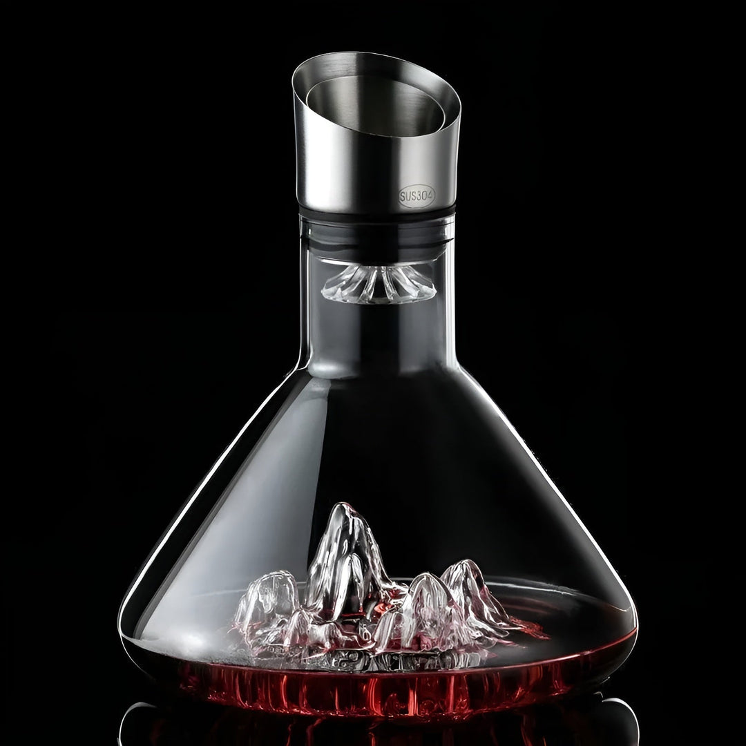 Kristallwhisky-vinkaraff – Handgjord och blyfri | 1500 ml karaff för bar och hem