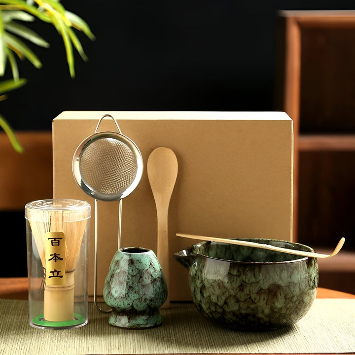 Matcha-te-set – 6-delat tillbehör för traditionell beredning | Hög kvalitet och autentisk