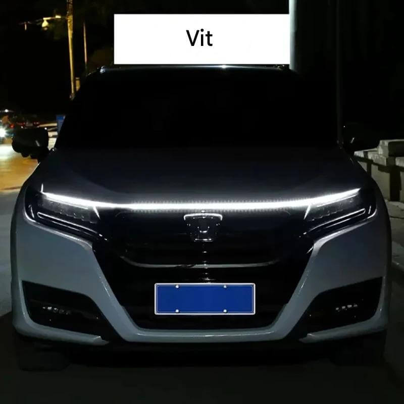 GlowTail - LED DRL Huvlist för Bil | 150cm Sekventiellt Ljusband med Vattentålig Design