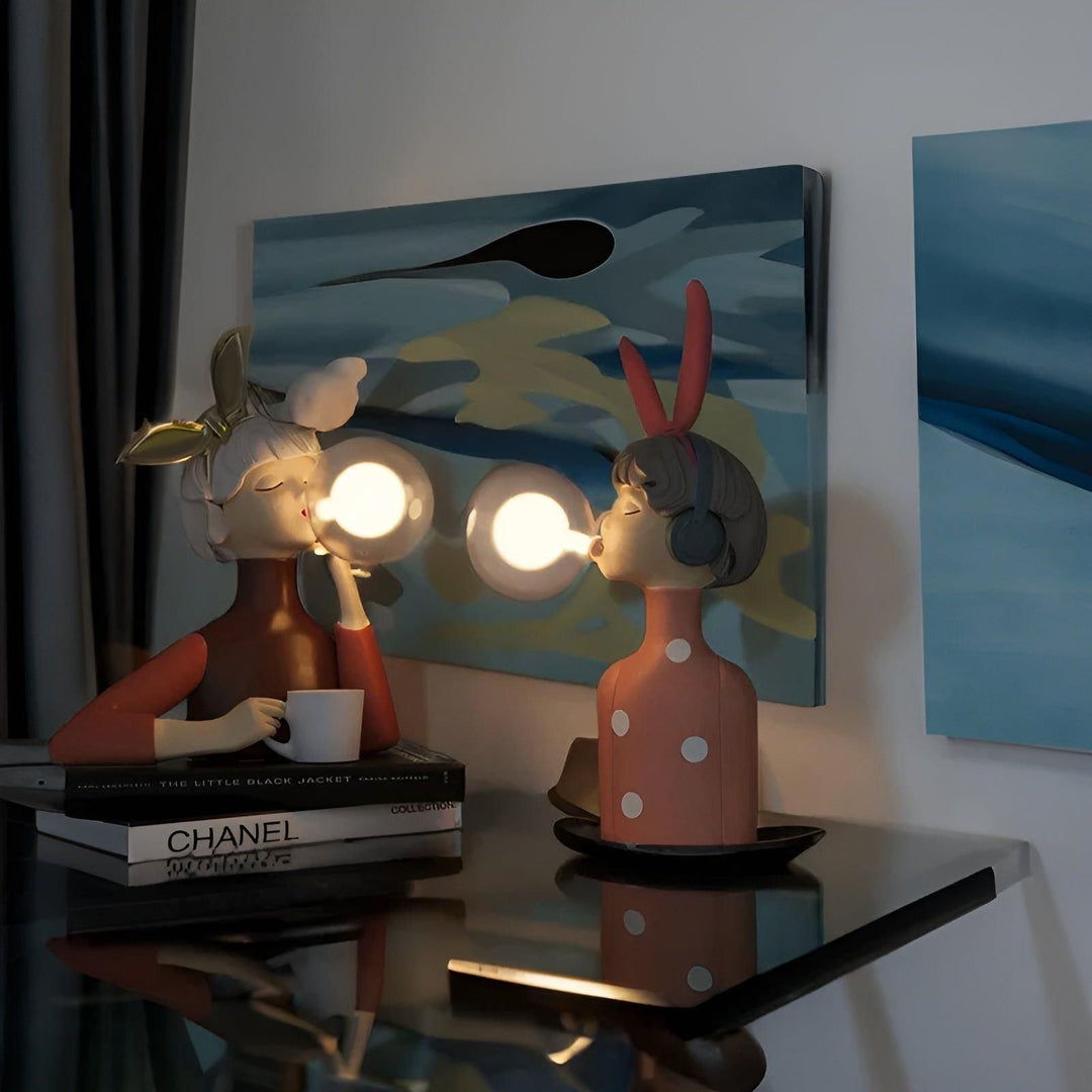 Nattljus med bubbeleffekt – USB Bubble Girl Ornament bordslampa för ett mysigt hem