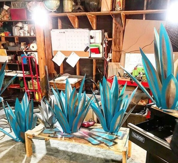 Anti-rost Metall Tequila Agave Växt