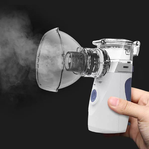 Inhalatormaskin med tyst bärbar design