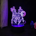 3D Superhjälte LED Nattlampa med Fjärrkontroll | 16 Färger & Touch – USB & Batteridriven Akryllampa för Barn & Gamingrum