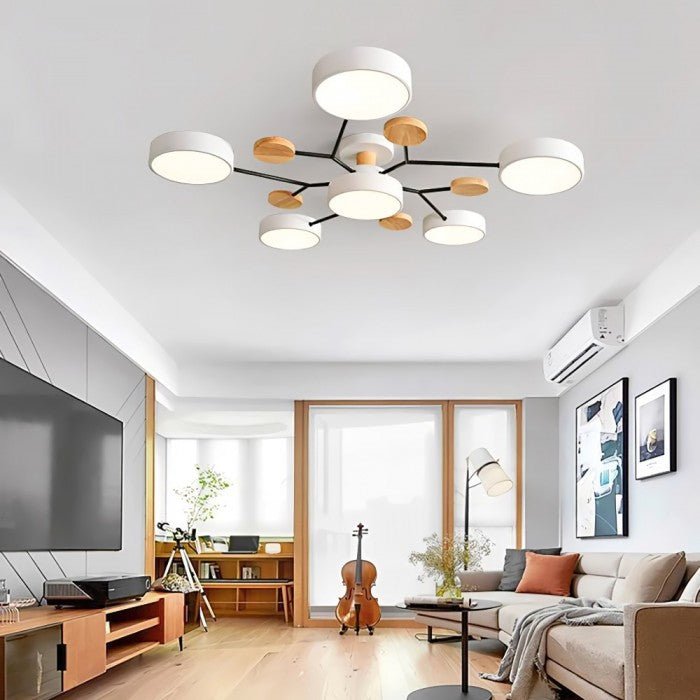 Modern skandinavisk LED taklampa – stilren och hållbar