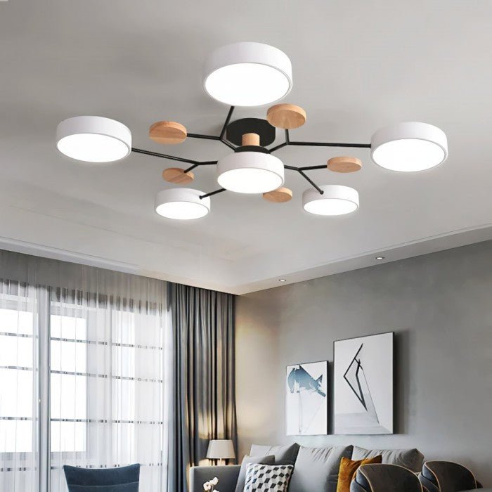 Modern skandinavisk LED taklampa – stilren och hållbar