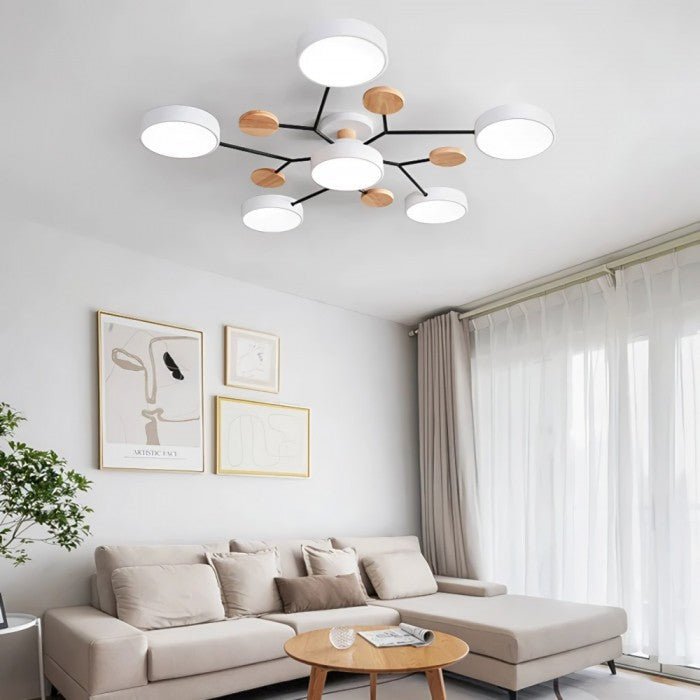 Modern skandinavisk LED taklampa – stilren och hållbar
