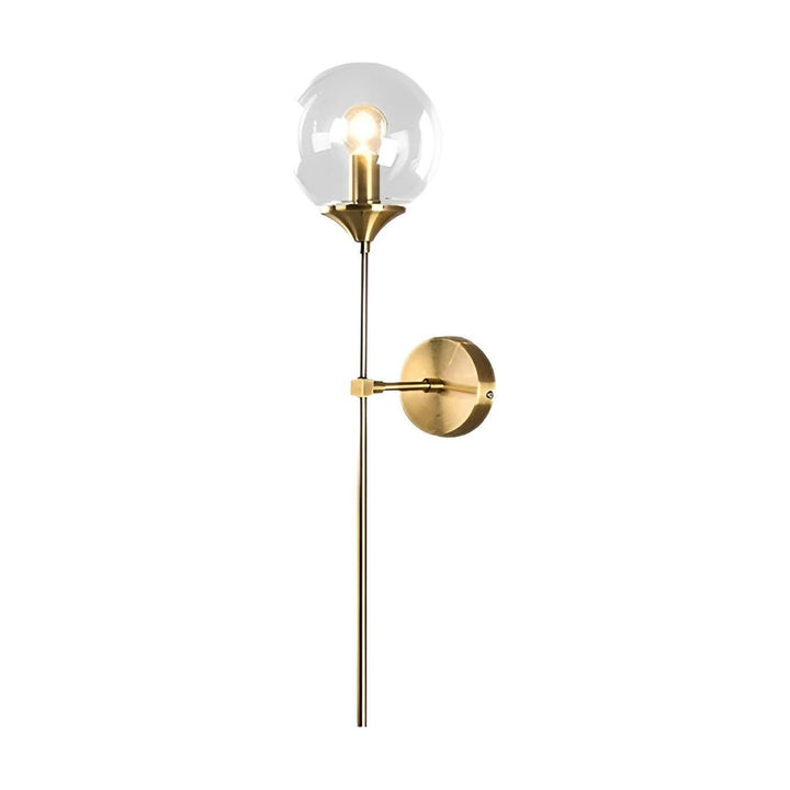 GlassGleam Lampa - Nordisk Guld Inomhus Glasboll Vägglampa