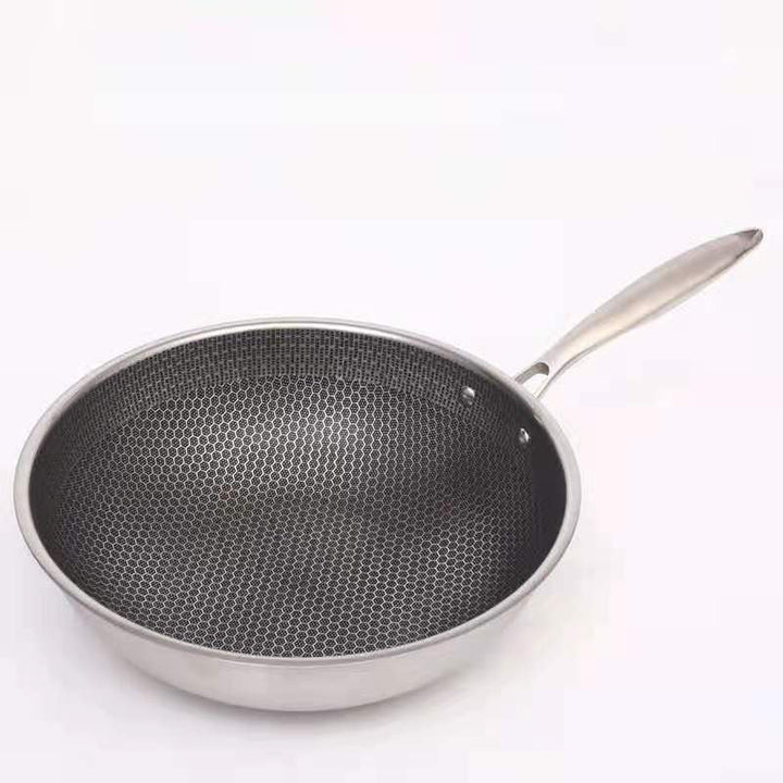Carvallo rostfritt stål non-stick stekpanna med bikakestruktur | För alla typer av spisar inklusive induktion | Rep resistant &amp; diskmaskin säker