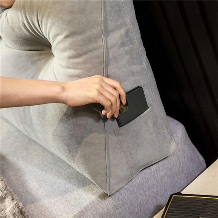 RoyaleGlow Lyxig Wedge Kudde - Ergonomiskt Stöd för Säng &amp; Soffa