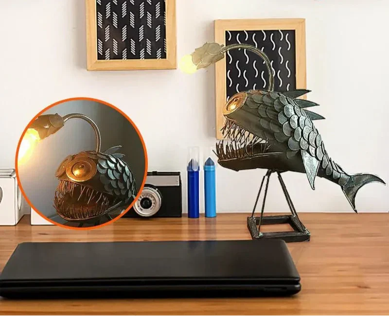Royallure Angler Fish Lamp – USB Driven LED Nattlampa för Eccentrisk Heminredning