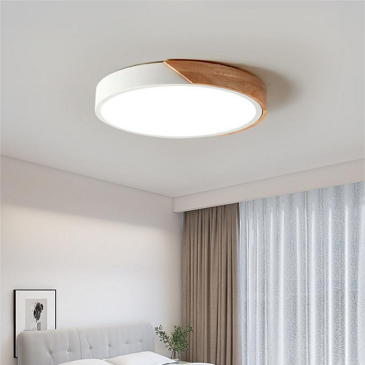 Skandinavisk Trä Macaron Cirkulär Taklampa