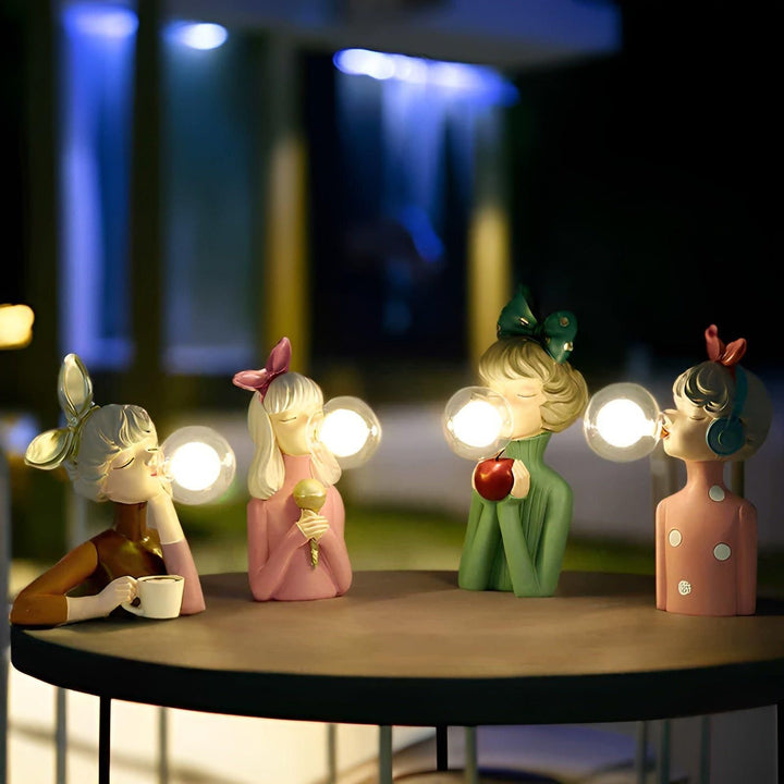 Nattljus med bubbeleffekt – USB Bubble Girl Ornament bordslampa för ett mysigt hem