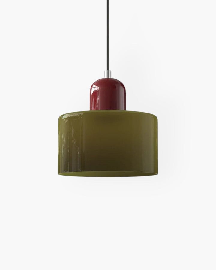Formiva Pendel Lampa | Retro Modern Glas Skärm | Ambient E26 Belysning | Hårdkopplad Takarmatur